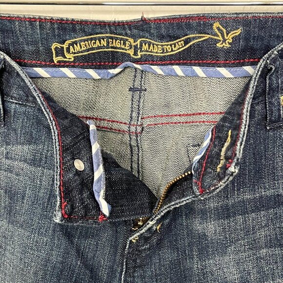 Vintage American Eagle Hipster Bootcut Dark Jeans Size 16 Long #40 - Picture 7 of 9